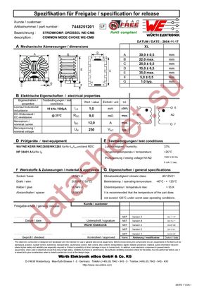 7448251201 datasheet  